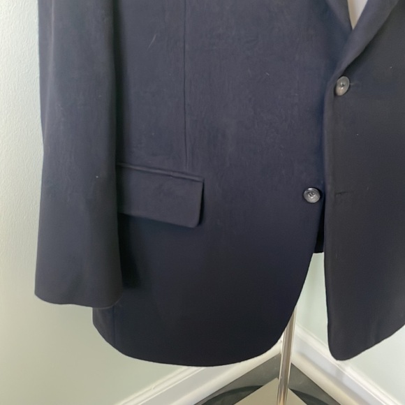 Jos A Bank Camel Hair Sportcoat Jacket Blazer Single Breasted Navy Blue Men 43R - Picture 2 of 5